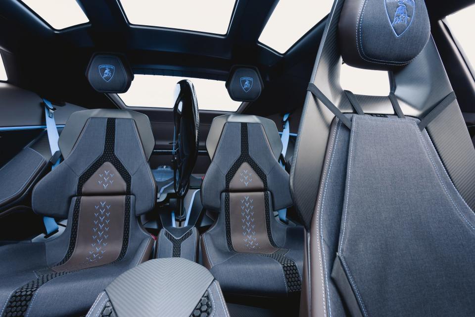 The Lamborghini Lanzador's interior. 