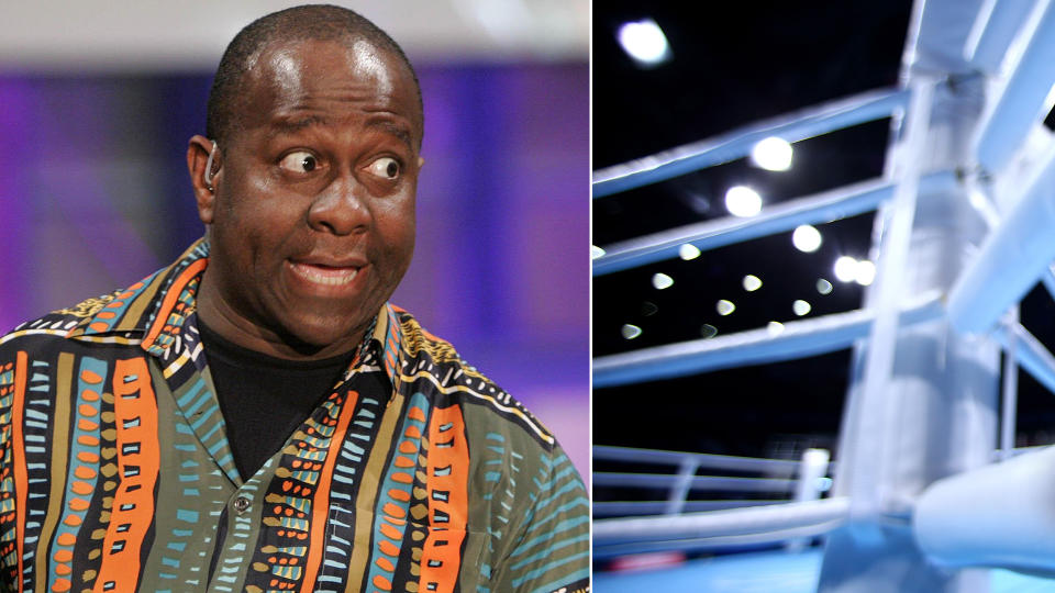 Former kids TV presenter Dave Benson Phillips has been in the wrestling ring