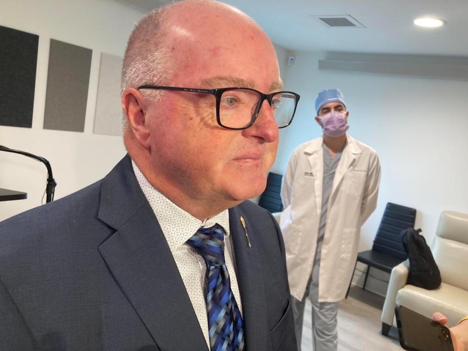 New Brunswick Health Minister Bruce Fitch at the new Fredericton Cataract Surgical Centre.