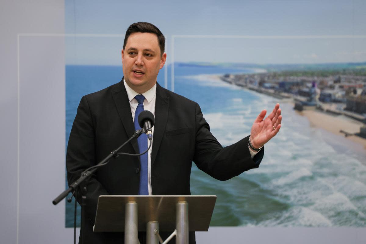 Tees Valley Combined Authority Mayoral election count takes place at Thornaby Pavilion, Thornaby. Ben Houchen (Conservative Party candidate) after being announced as the winner. <i>(Image: CHRIS BOOTH)</i>