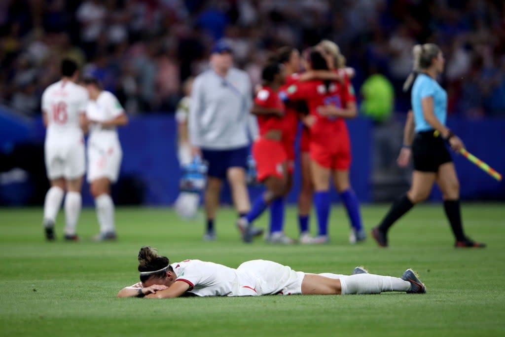 Lucy Bronze after defeat to the USA in 2019 (Getty Images)