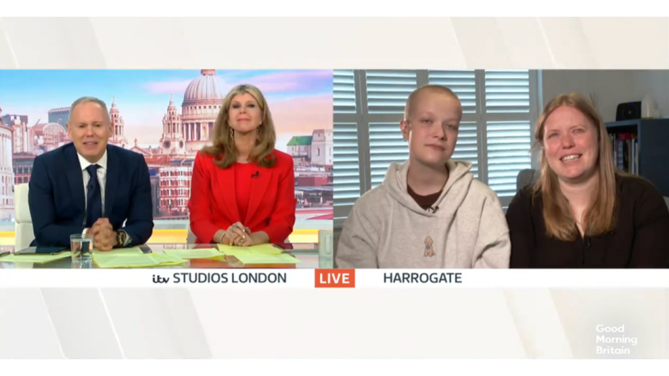 GMB's Rob Rinder and Kate Garraway interviewing Liz Hatton and mum Vicky