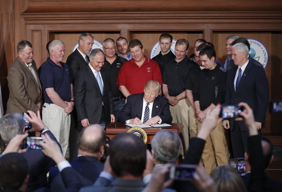 Trump EPA climate sign executive order