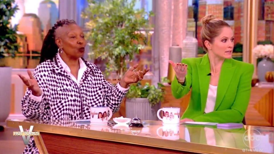 Moderator Whoopi Goldberg (left) finally chimed in once again, pointing that Middleton’s disappearance was not something to get worked up about. The View