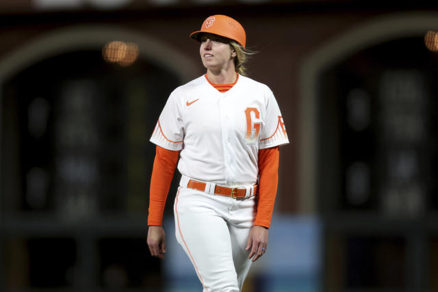 Alyssa Nakken becomes 1st woman to coach on-field in MLB game - ABC News