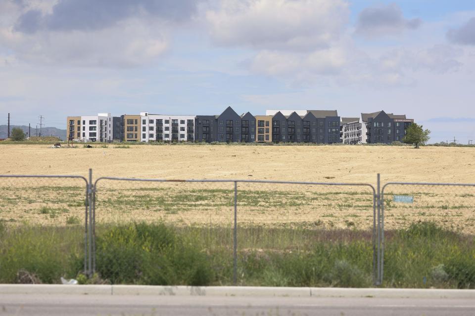 Construction in the Downtown Daybreak area of South Jordan continues on Friday, June 2, 2023. The future Salt Lake Bees ballpark will be located in Downtown Daybreak. | Laura Seitz, Deseret News