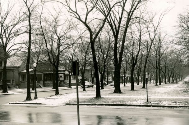 PHOTO: Humboldt Parkway and Riley Street, 1954, in Buffalo, New York. (Collection of The Buffalo History Museum)