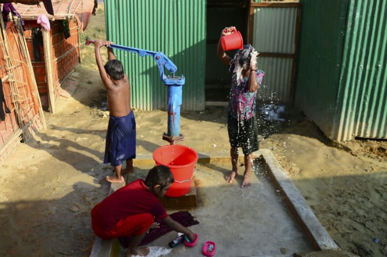 The 60-odd widows share responsibility for scores of children and orphans at the camp