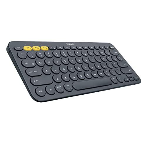Logitech K380 Multi-Device Bluetooth Keyboard – Windows, Mac, Chrome OS, Android, iPad, iPhone, Apple TV Compatible – with Flow Cross-Computer Control and Easy-Switch up to 3 Devices – Dark Grey (AMAZON)