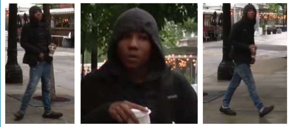 Police are looking for the man pictured in the video.