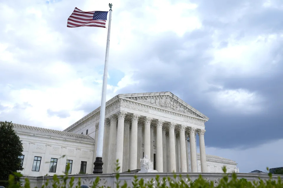 FILE - The Supreme Court is pictured, June 30, 2024, in Washington. President Joe Biden went public Monday, July 29, with major changes he's proposing for the Supreme Court: an enforceable code of ethics, term limits for justices and a constitutional amendment that would limit the justices' recent decision on presidential immunity. There's almost no chance of the proposal passing a closely divided Congress, but the ideas could still spark conversation with public confidence in the court hitting an all-time low in recent years amid ethical revelations about some justices. (AP Photo/Susan Walsh, File)