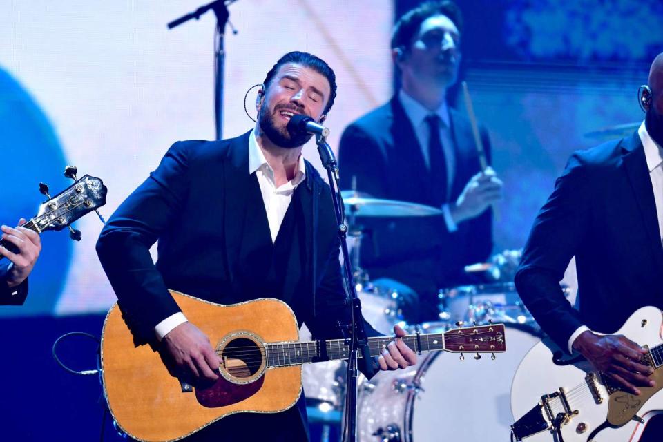 <p>Hubert Vestil/Getty</p> Sam Hunt performs onstage during the 2024 CMT Music Awards at Moody Center on April 7, 2024 in Austin, Texas 