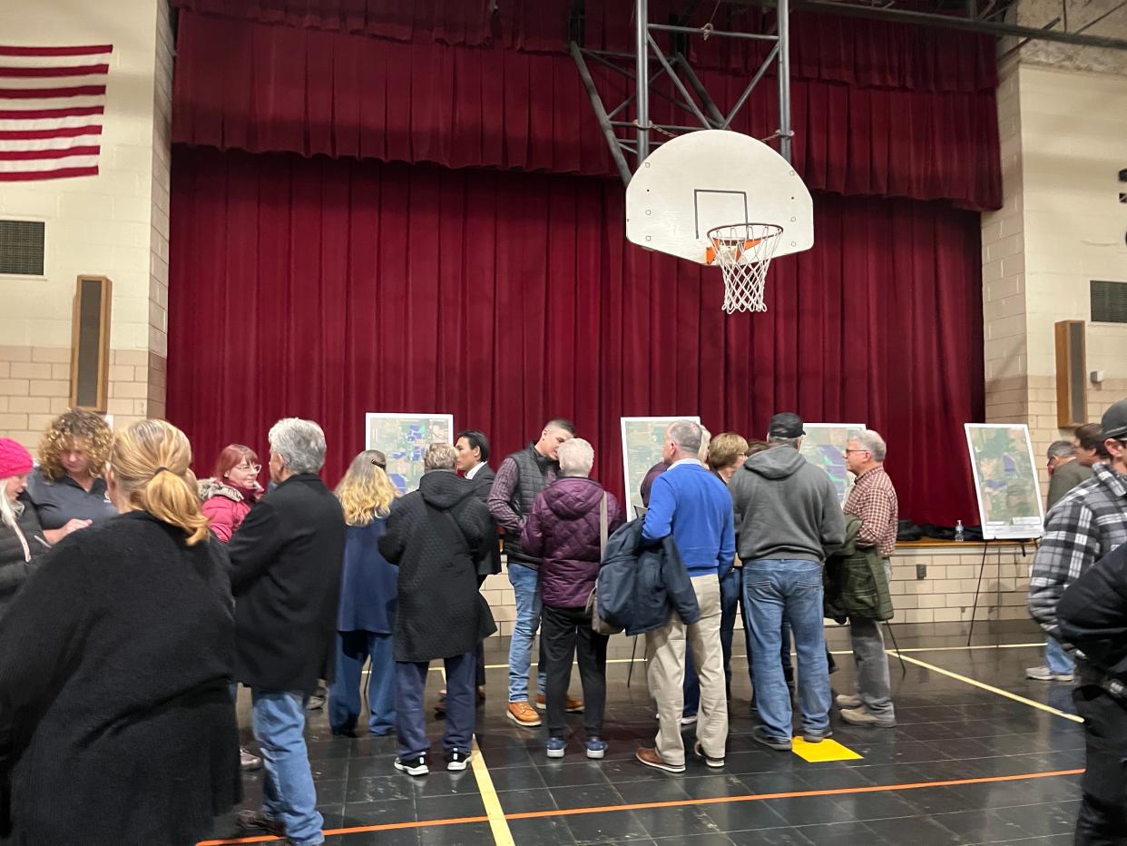 Dozens of Washington Township residents attended a public information hearing Wednesday night at Washington Elementary School to find out more about a planned solar farm in the township.