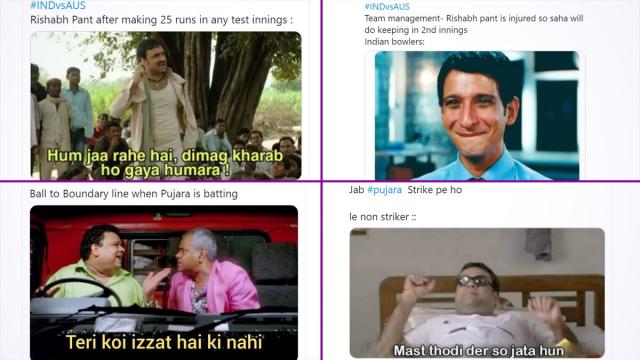 India vs Australia Funny Memes Go Viral Post 3rd Test Day 3 Proceedings As  Fans Troll Rishabh Pant and Cheteshwar Pujara