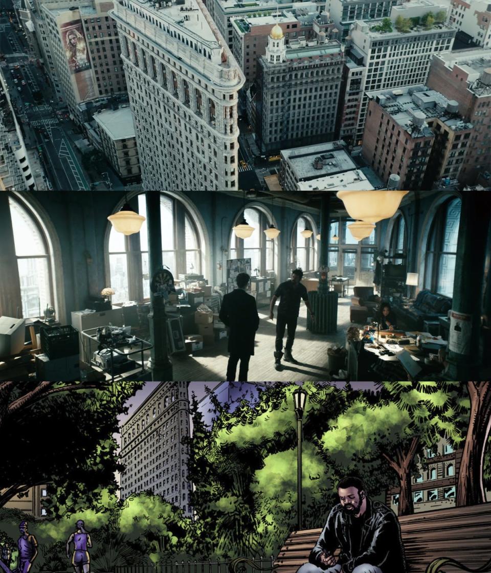 The famous Flatiron building seen in season three of "The Boys" and in the comics.