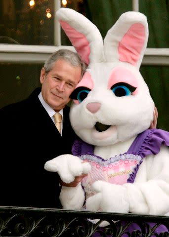 Chip Somodevilla/Getty George W. Bush at the White House Easter Egg Roll