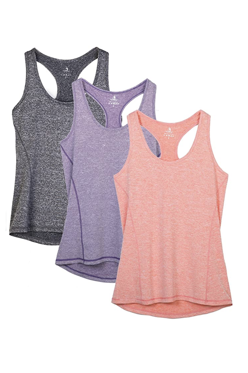 icyzone Workout Tank Tops for Women (Pack of 3)