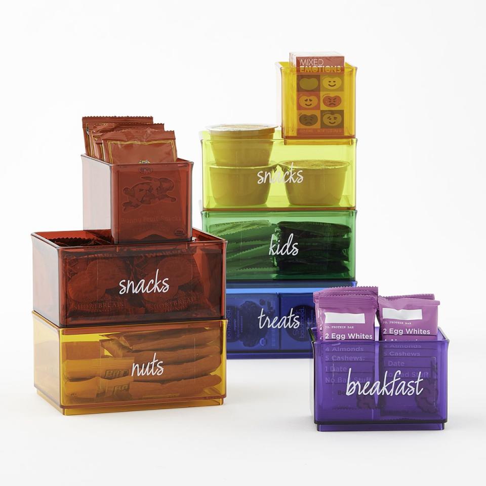 5) Rainbow Small Bin Organizers