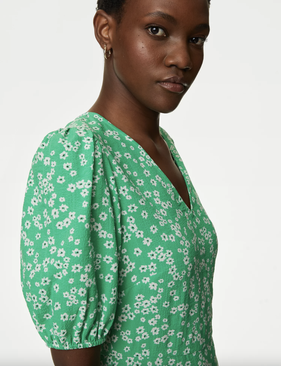 Thanks to a v-neckline you can accessorise this easily with a simple necklace. (Marks & Spencer)