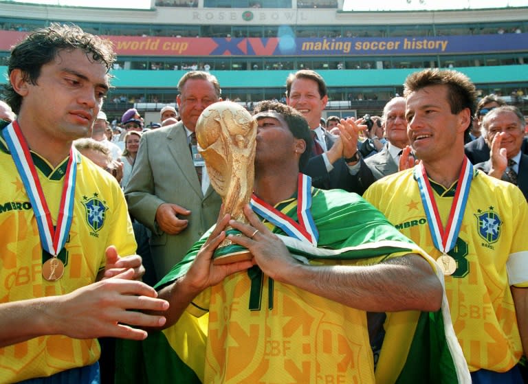 Brazil win the 1994 World Cup in the US, a commercially successful 24-team tournament that played out to packed stadia