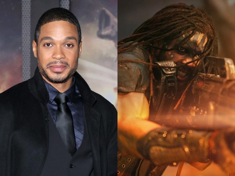 Ray Fisher at the Netflix Premiere of Zack Snyder's "Rebel Moon - Part One: A Child of Fire" at TCL Chinese Theatre and as Darian Bloodaxe.