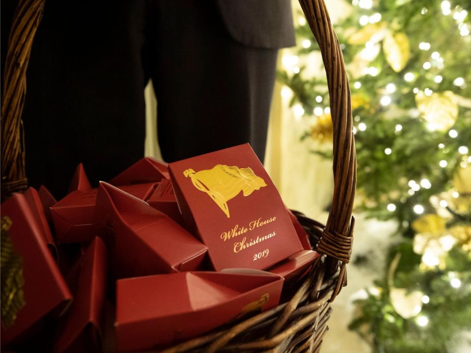 A gift of chocolate kisses at the White House.