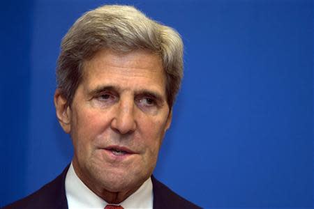 U.S. Secretary of State John Kerry speaks during a news conference in Kuala Lumpur October 10, 2013. REUTERS/Jacquelyn Martin/Pool