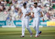 Britain Cricket - England v Pakistan - Third Test - Edgbaston - 7/8/16 England's Alastair Cook speaks with James Anderson Action Images via Reuters / Paul Childs