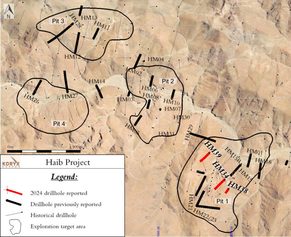 Planview showing the positions of the boreholes being reported here.