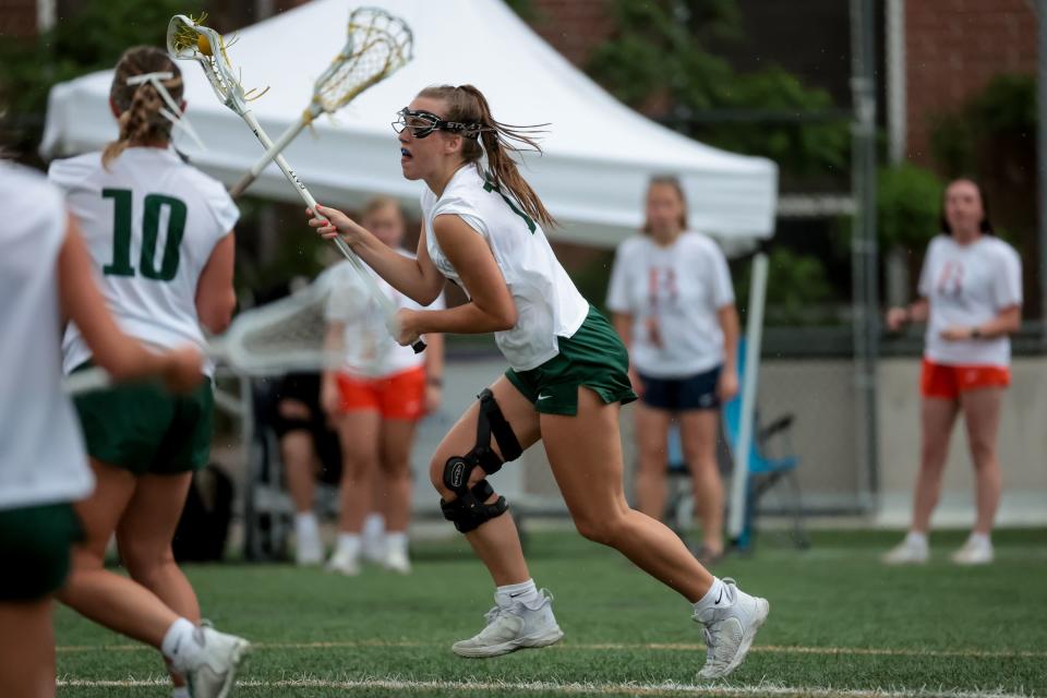 Olympus and Brighton compete in a 5A girls lacrosse semifinal game at Westminster College in Salt Lake City on Tuesday, May 23, 2023. | Spenser Heaps, Deseret News