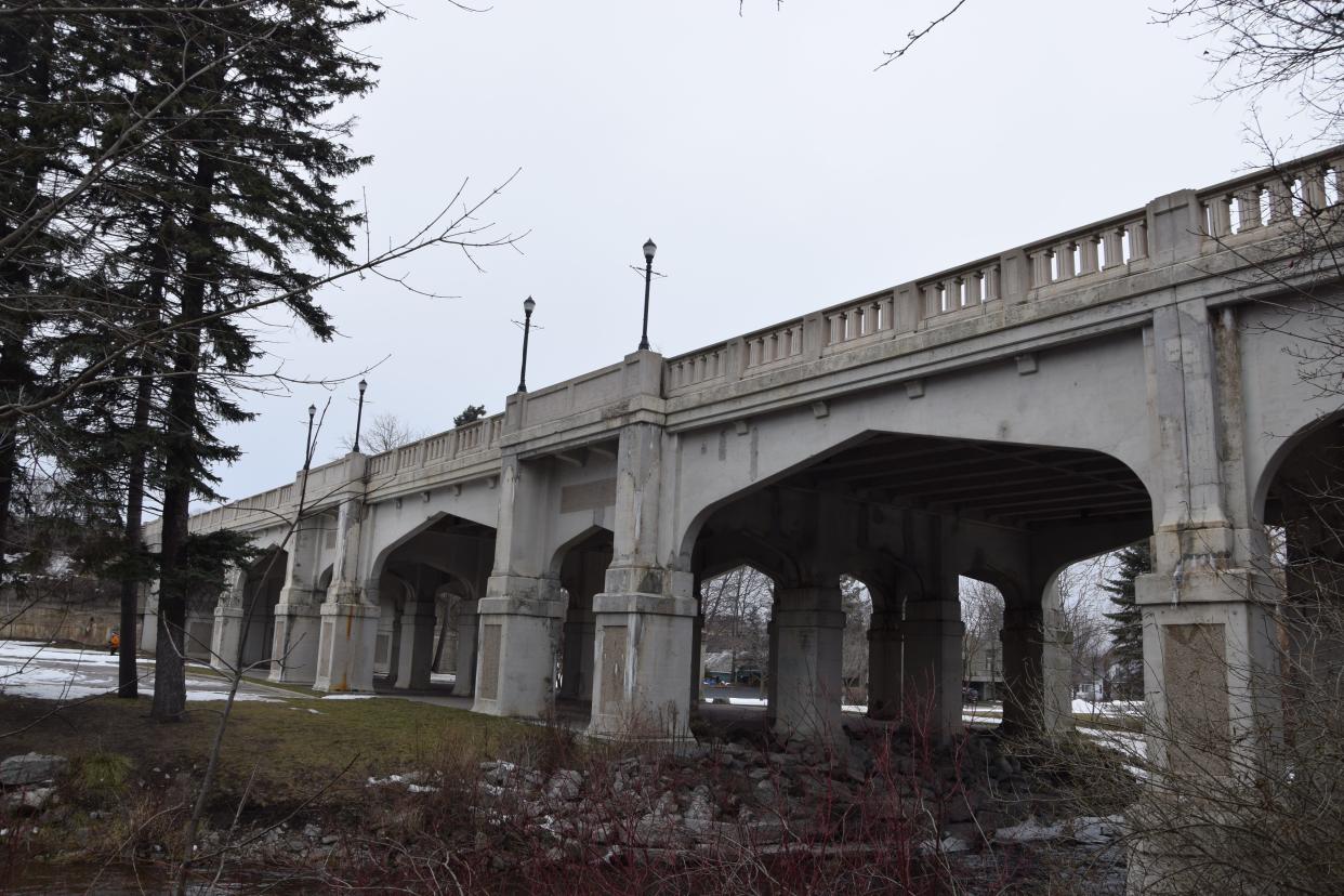 The Michigan Department of Transportation and the City of Petoskey are moving forward with a TAP grant request to restore the Mitchell Street Bridge. The Mitchell Street Bridge is pictured here on Feb. 6, 2024.