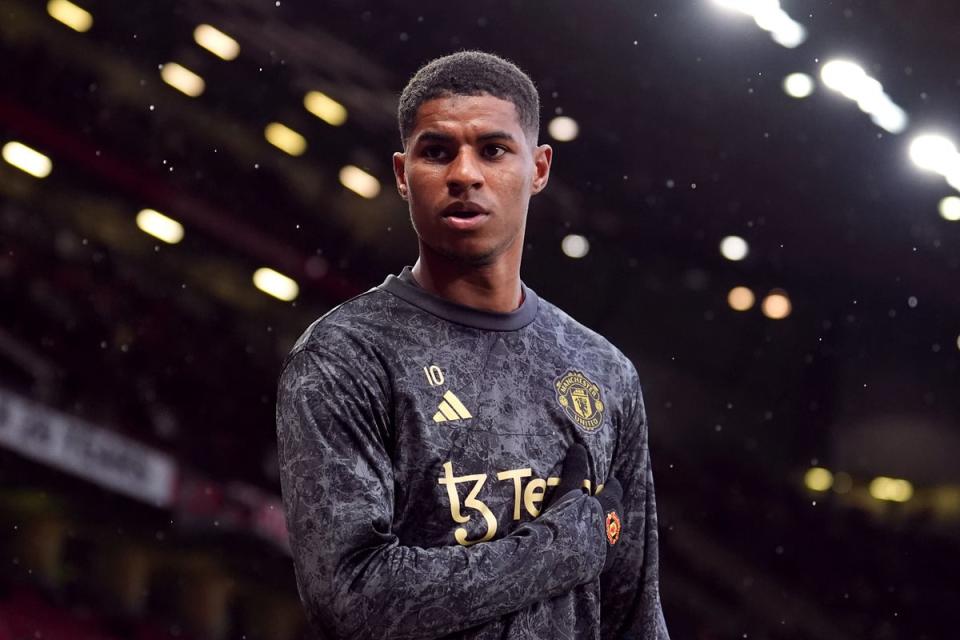 Rashford scored an absolute thunderbolt the last time Manchester United faced their city rivals but has struggled since (Martin Rickett/PA Wire)