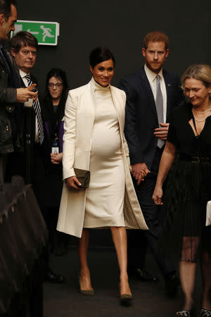 Britain's Prince Harry, Duke of Sussex and Meghan, Duchess of Sussex visit the Natural History Museum in London, Britain, February 12, 2019. Heathcliff O'Malley/Pool via REUTERS