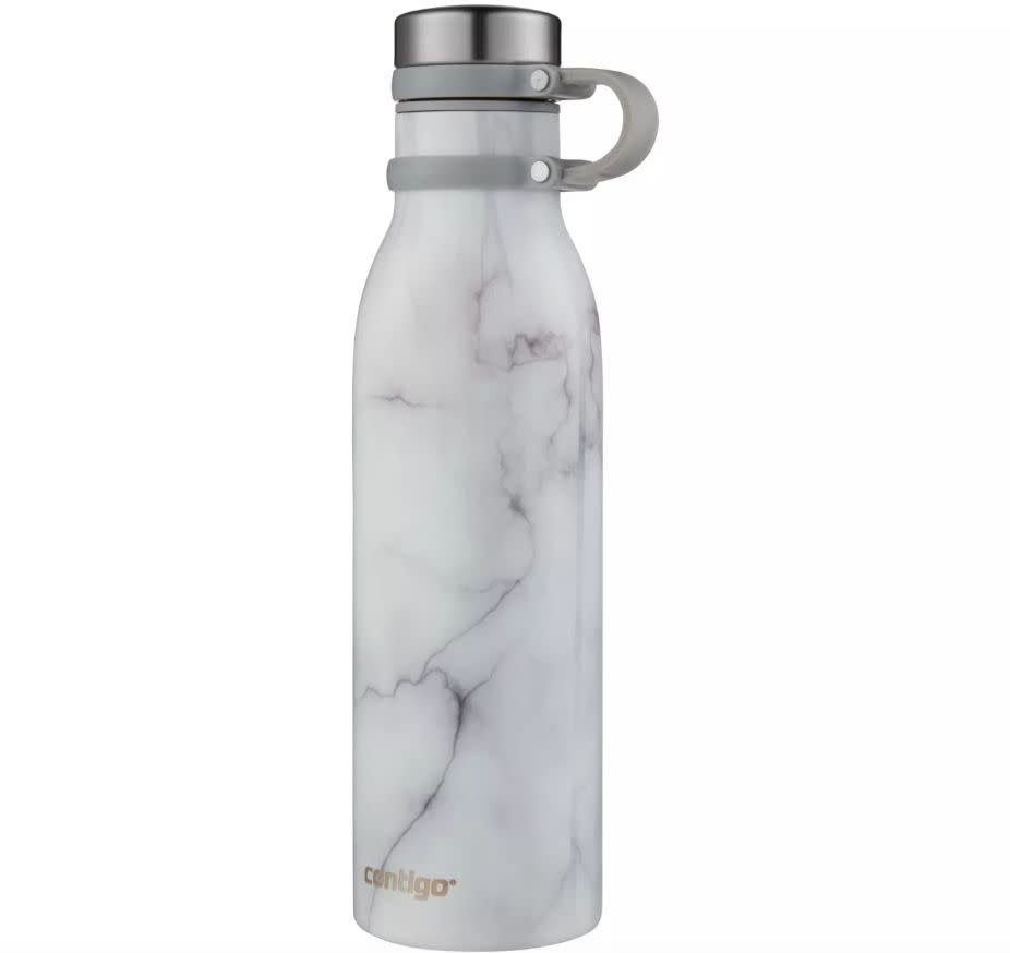 A budget-friendly pick that gets the job done, this marbled bottle is designed to keep your drink cold longer than a standard plastic bottle. The lid is also meant to be leakproof and features a removable spout for easy cleaning. &lt;br&gt;&lt;br&gt;<strong><a href="https://www.target.com/p/contigo-matterhorn-couture-stainless-steel-hydration-bottle-20oz-white-marble/-/A-53220715" target="_blank" rel="noopener noreferrer">Get a&nbsp;Contigo Matterhorn Couture Stainless Steel Hydration Bottle for $13.49 at Target</a>.</strong>&lt;/br&gt;&lt;/br&gt;