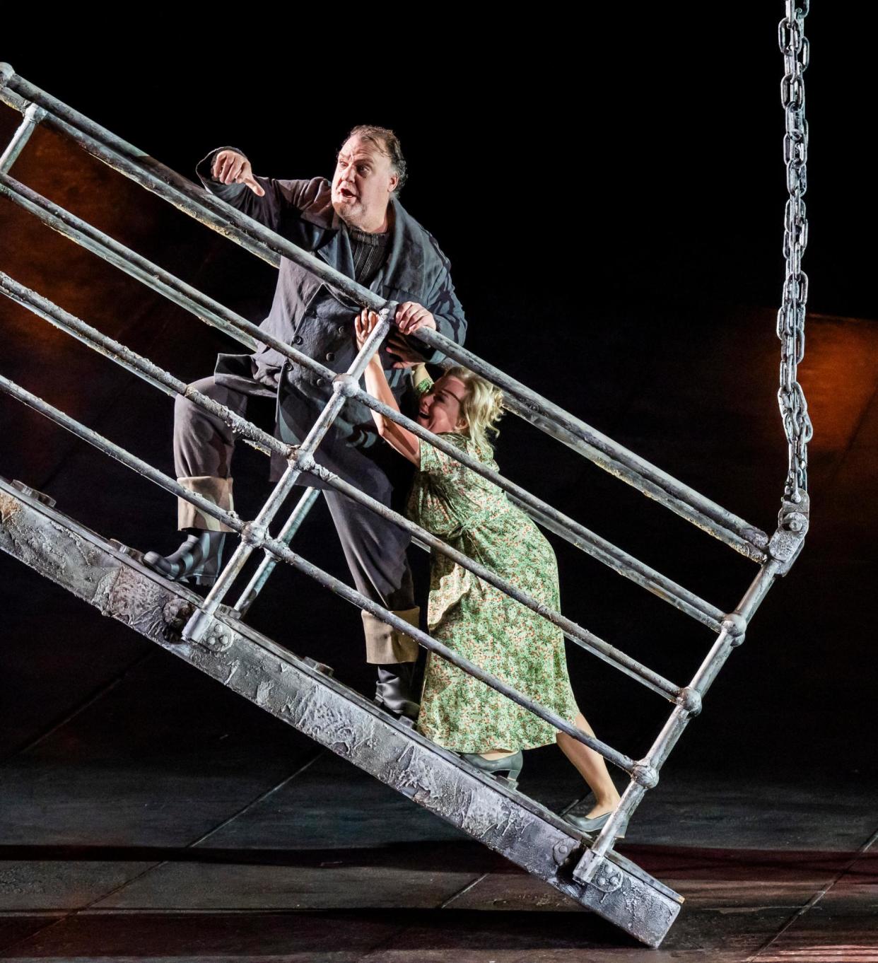 <span>Memorable … Bryn Terfel as The Dutchman and Elisabet Strid as Senta in The Flying Dutchman.</span><span>Photograph: Tristram Kenton/the Guardian</span>