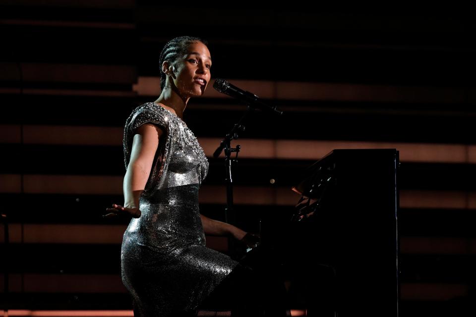 Alicia Keys performs during the 62nd annual Grammy Awards on Jan. 26, 2020.