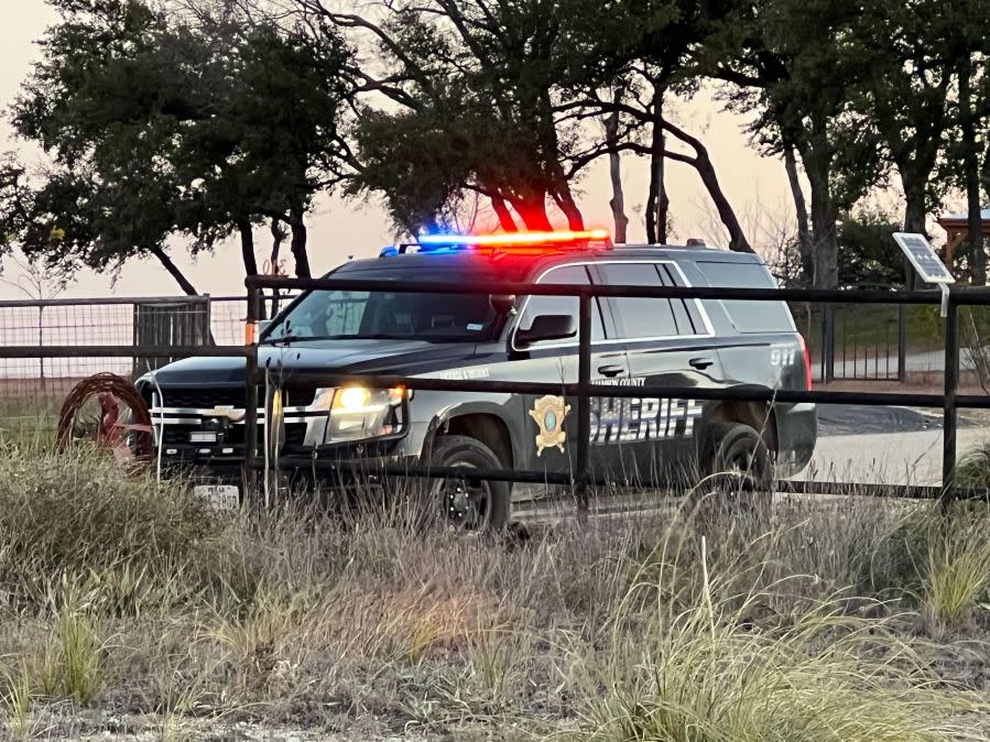 The Williamson County Sheriff’s Office is investigating a scene in the 300 block of County Road 317 after two people were killed in a shooting. (KXAN Photo/Todd Bailey)