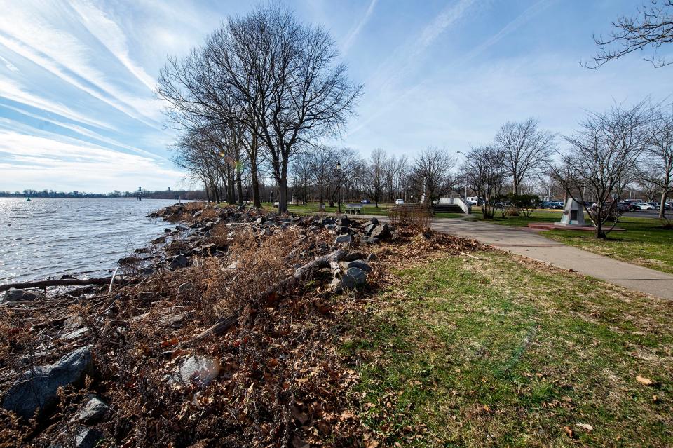 Waterfront Park, along the Delaware River, in Bristol Borough, on Wednesday, Dec. 30, 2020.