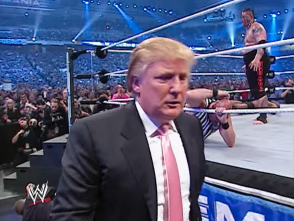 Trump wrestling