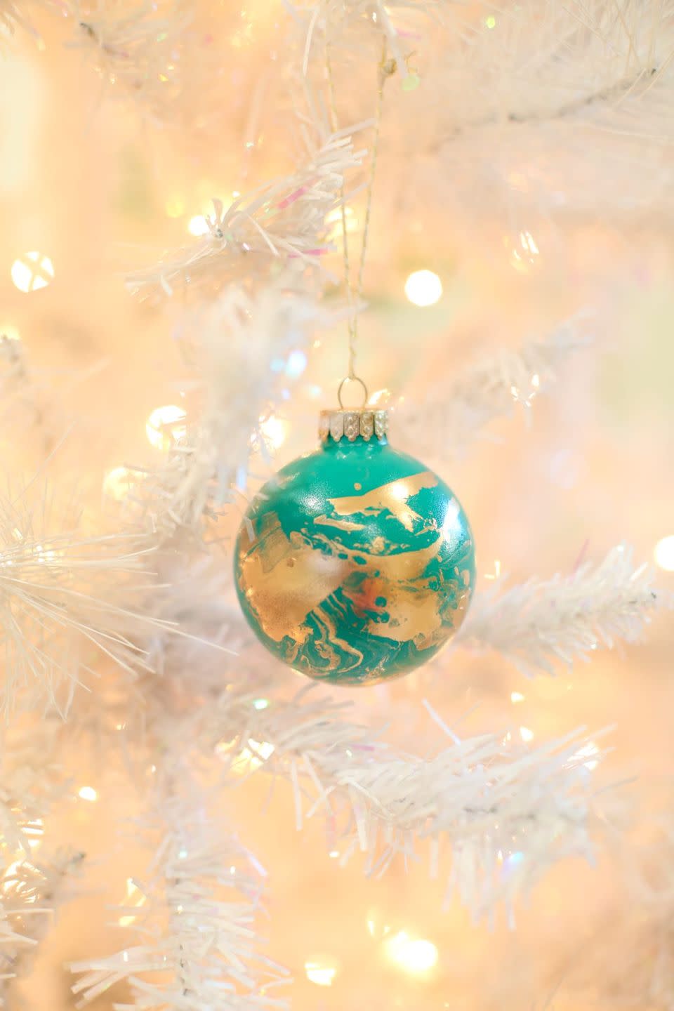 gold marble diy ornaments
