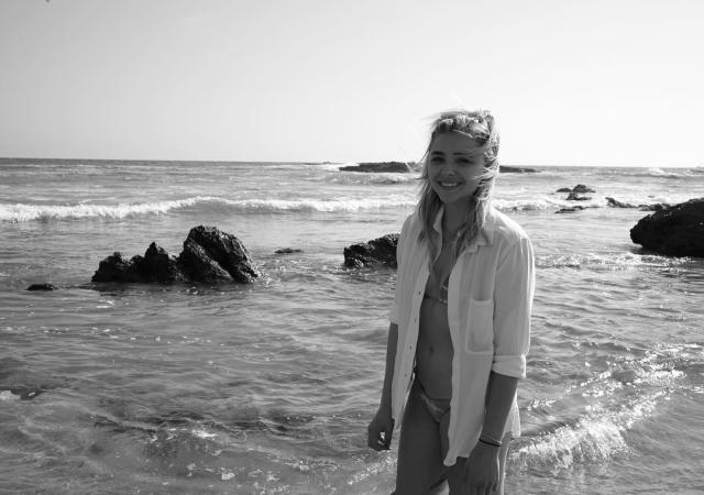 Chloe Moretz Porn Captions - Chloe Grace Moretz Shares Topless Pic From 'Beach Day' With Brooklyn Beckham