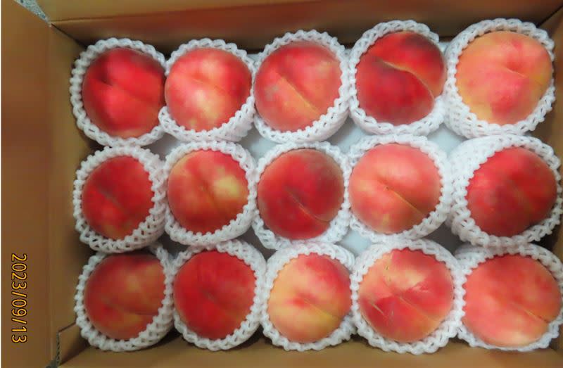 日本進口的水蜜桃（圖／食藥署提供）