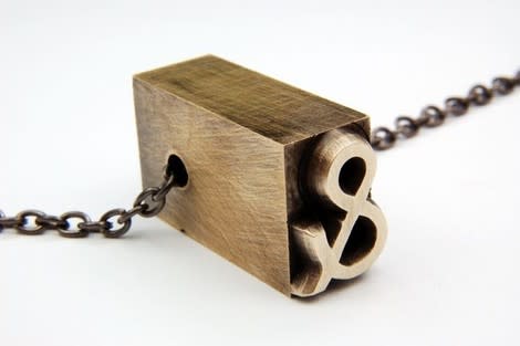 Antique Letterpress Necklace