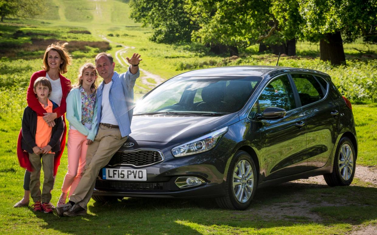 family and everyday Kia hatchback - posed by models - Andrew Crowley