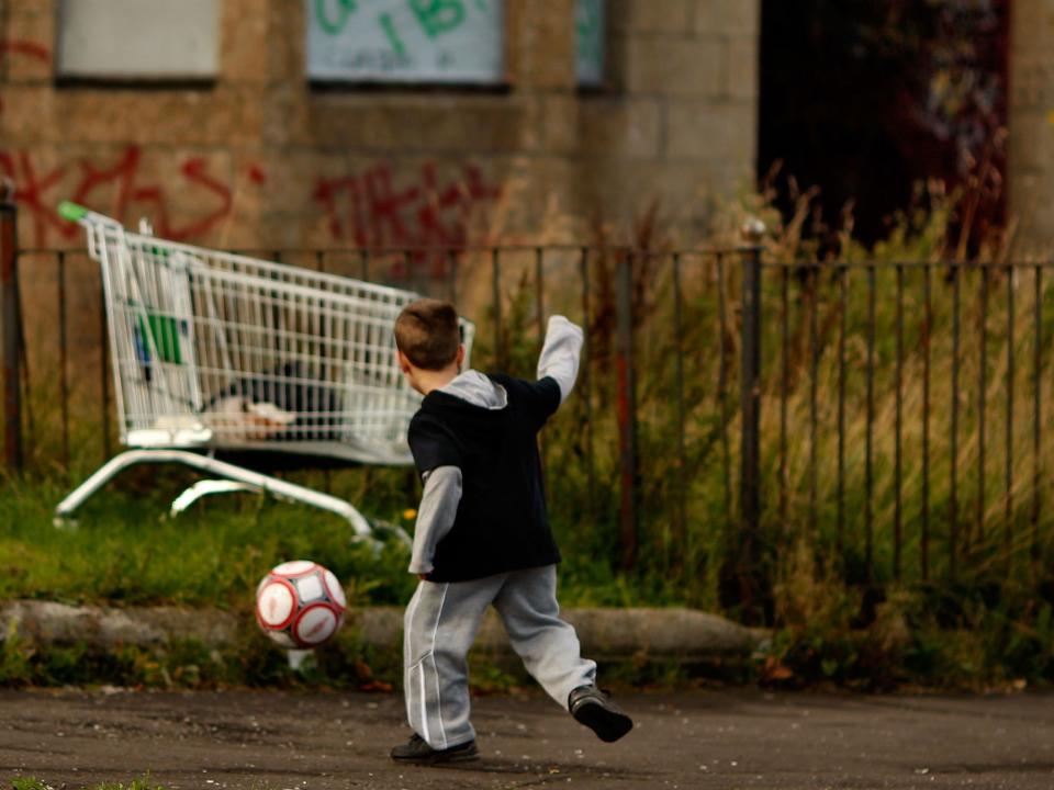 Figures indicate child poverty in Manchester and Birmingham stands at 44 per cent and 43 per cent respectively, while in the London borough of Tower Hamlets this reaches 53 per cent: Getty