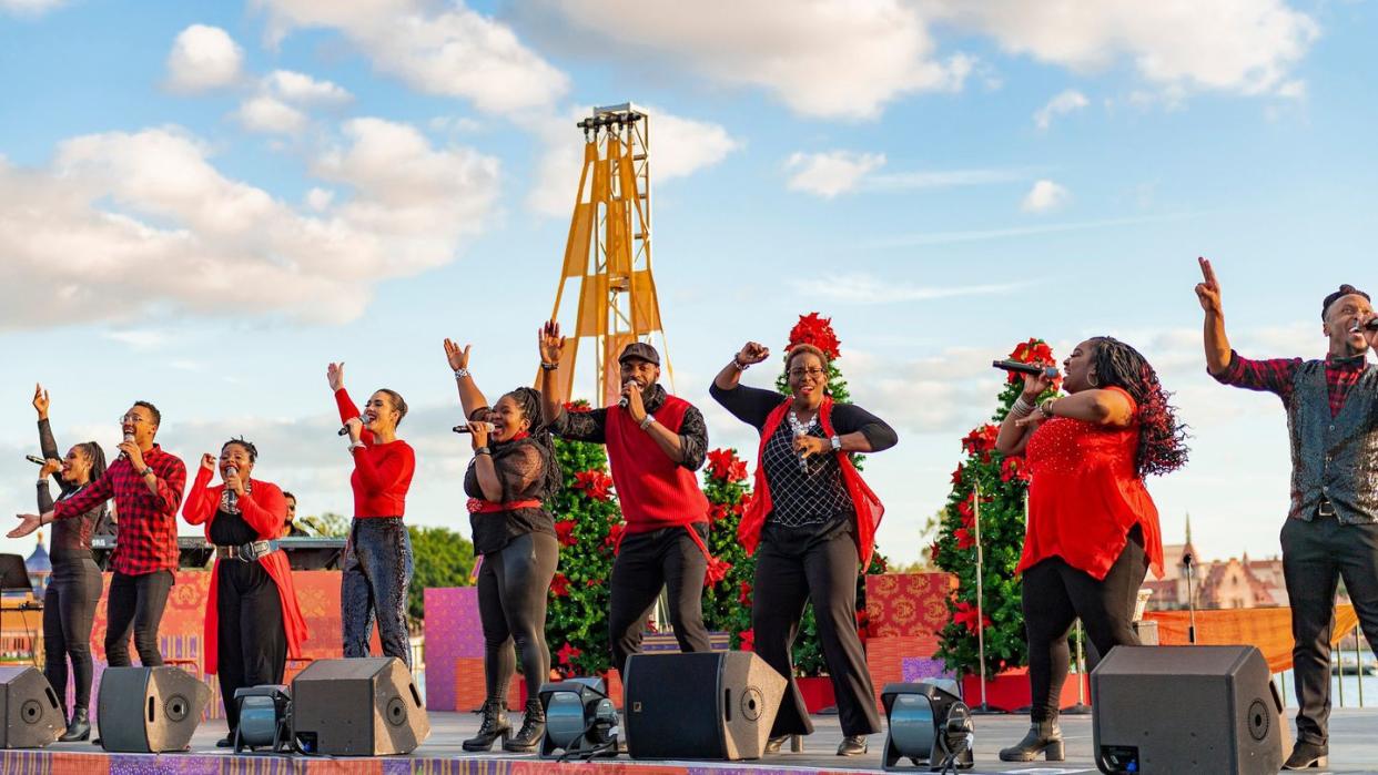 joyous traditions from around the globe return to the epcot international festival of the holidays presented by adventhealth nov 25 through dec 30, 2022 at walt disney world resort in lake buena vista, fla guests will discover seasonal food and beverages, festive merchandise, holiday storytelling and uplifting entertainment, including the return of the beloved candlelight processional featuring celebrity narrators with three performances nightly abigail nilsson, photographer