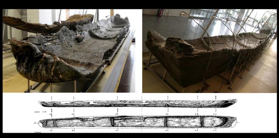 The first and largest canoe is made from the trunk of an oak tree. Gibaja et al., 2024/PLOS One