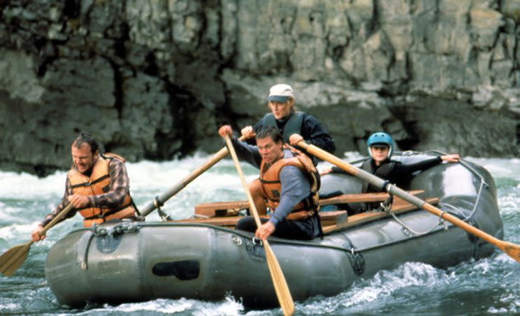 THE RIVER WILD, John C. Reilly, Kevin Bacon, Meryl Streep, Joseph Mazzello, 1994, (c) Universal/courtesy Everett Collection