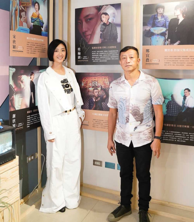 桂綸鎂（左）與楊雅喆出席高雄電影節二十周年《女朋友。男朋友》特別放映。  