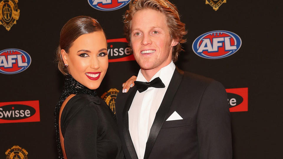 Belinda and Rory Sloane, pictured here at the 2015 Brownlow Medal night.